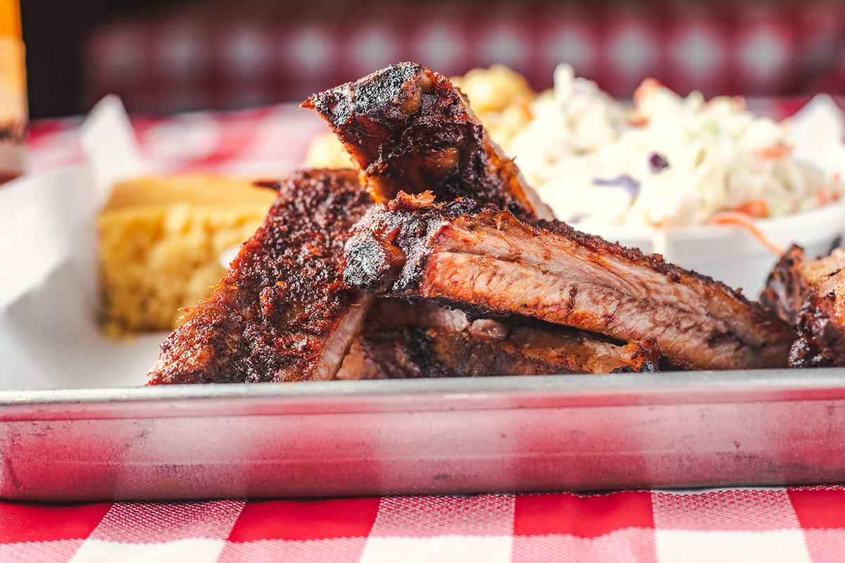 St. Louis pork ribs at Ken's Hardwood Barbecue (Credit: Jackie Tran)