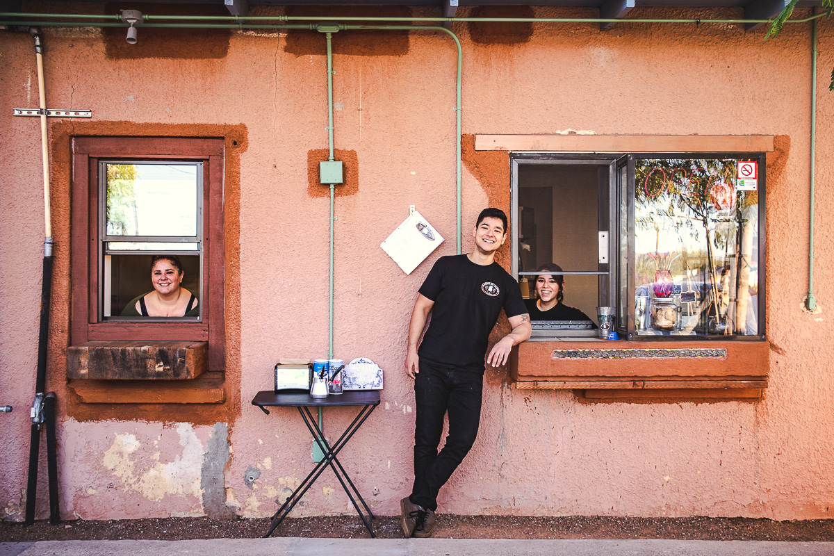 Sergio and the family at Barista del Barrio (Credit: Jackie Tran)