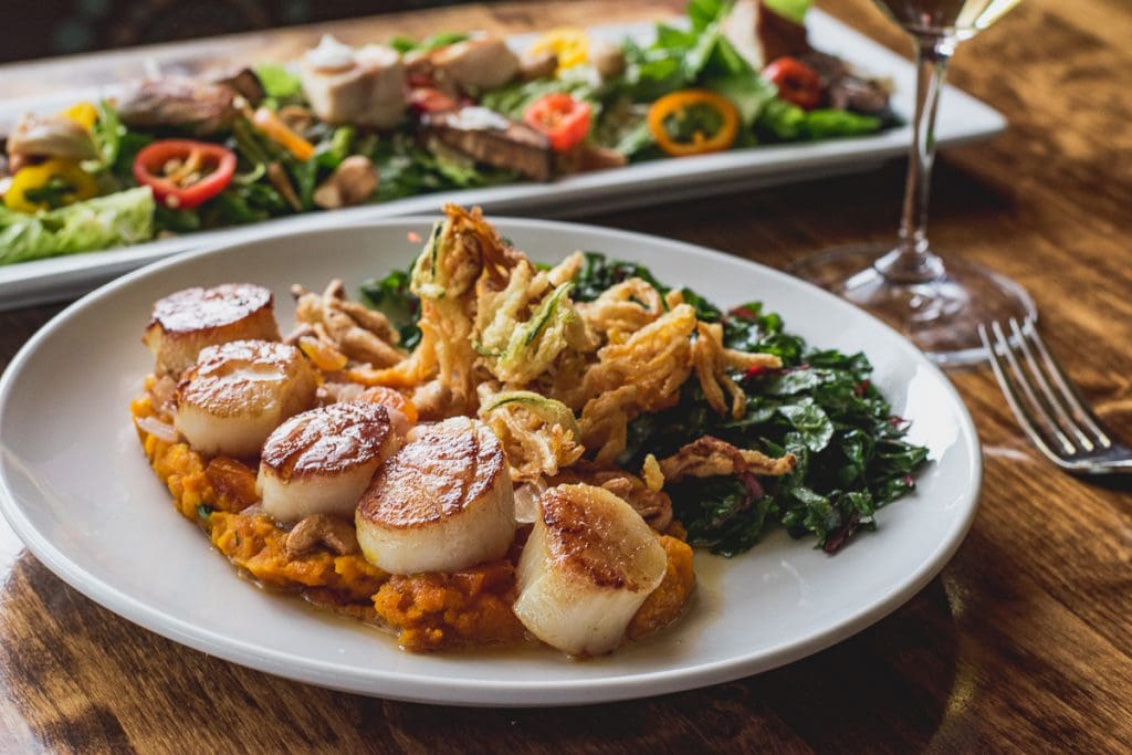 a picture of plates of food on a table