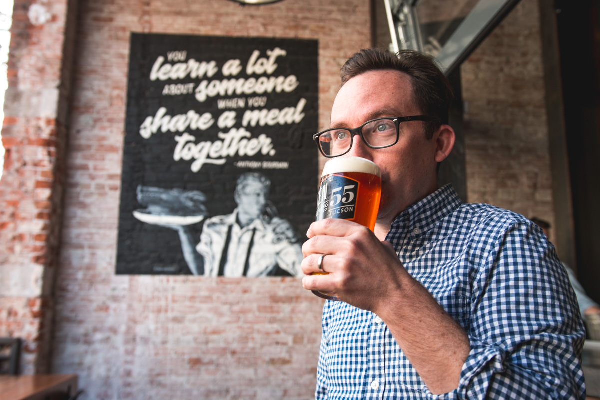 Chris Squires at Ten55 Brewing Company (Credit: Jackie Tran)