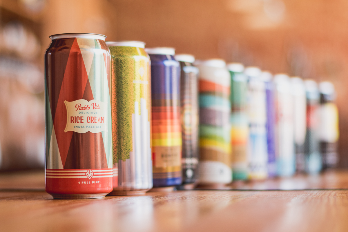 Pueblo Vida Brewing Company Cans (Credit: Jackie Tran)
