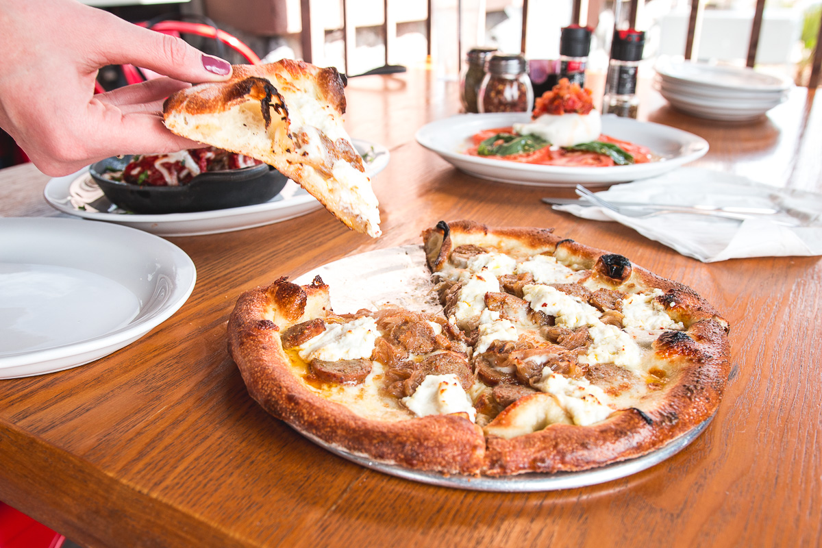 Sausage Bianco Pizza at Trident Pizza Pub (Credit: Jackie Tran)