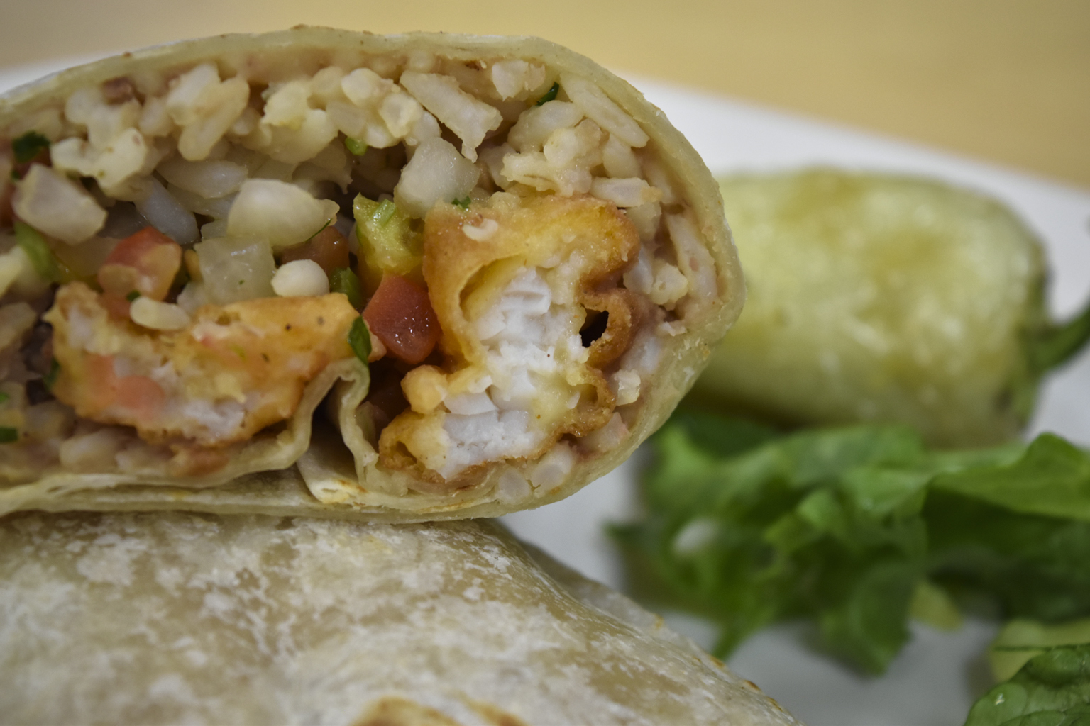 Mr. Baja Fish fried fish burrito