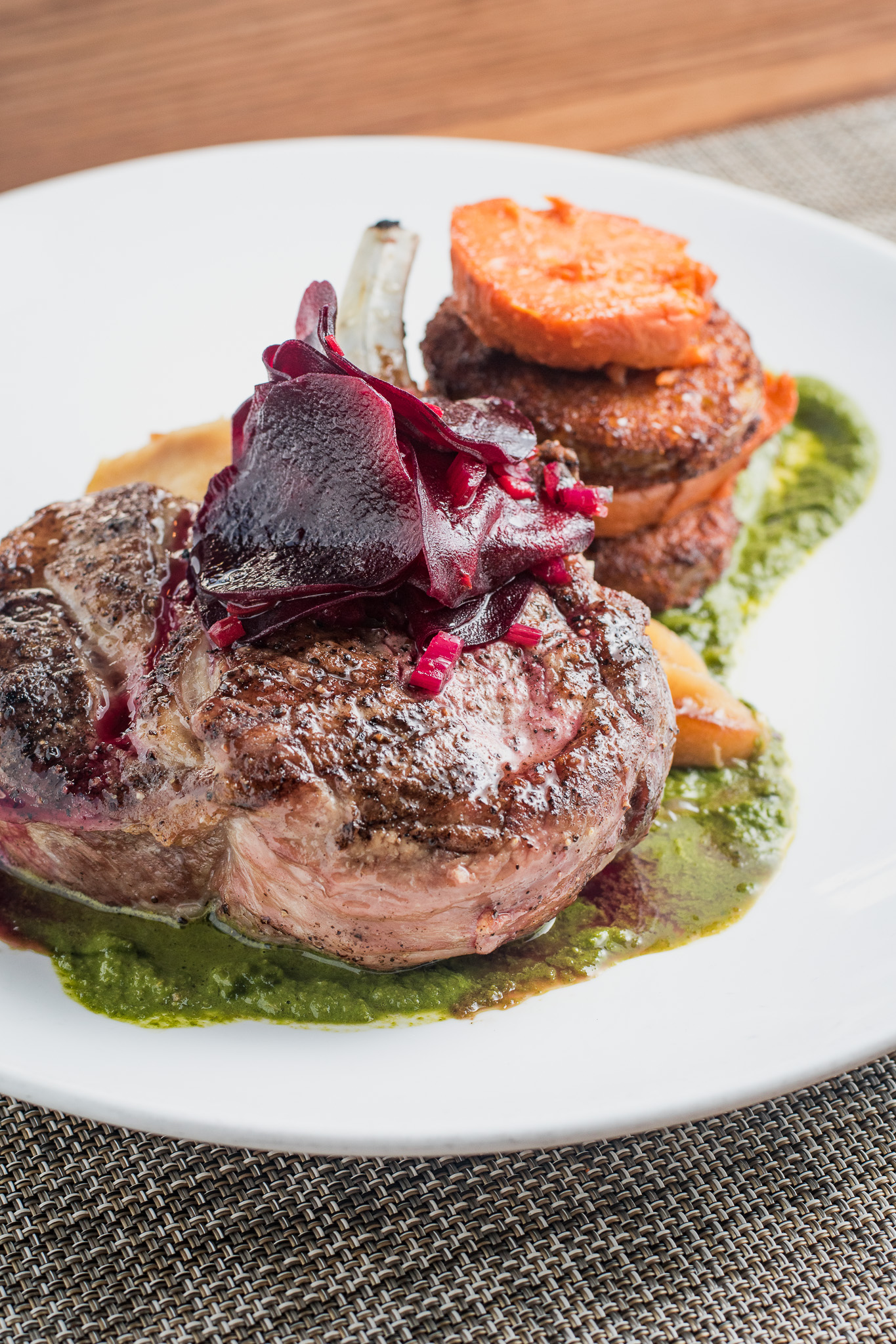 Kurobuta Pork Chop at the Grill at Hacienda Del Sol Guest Ranch Resort (Credit: Jackie Tran)