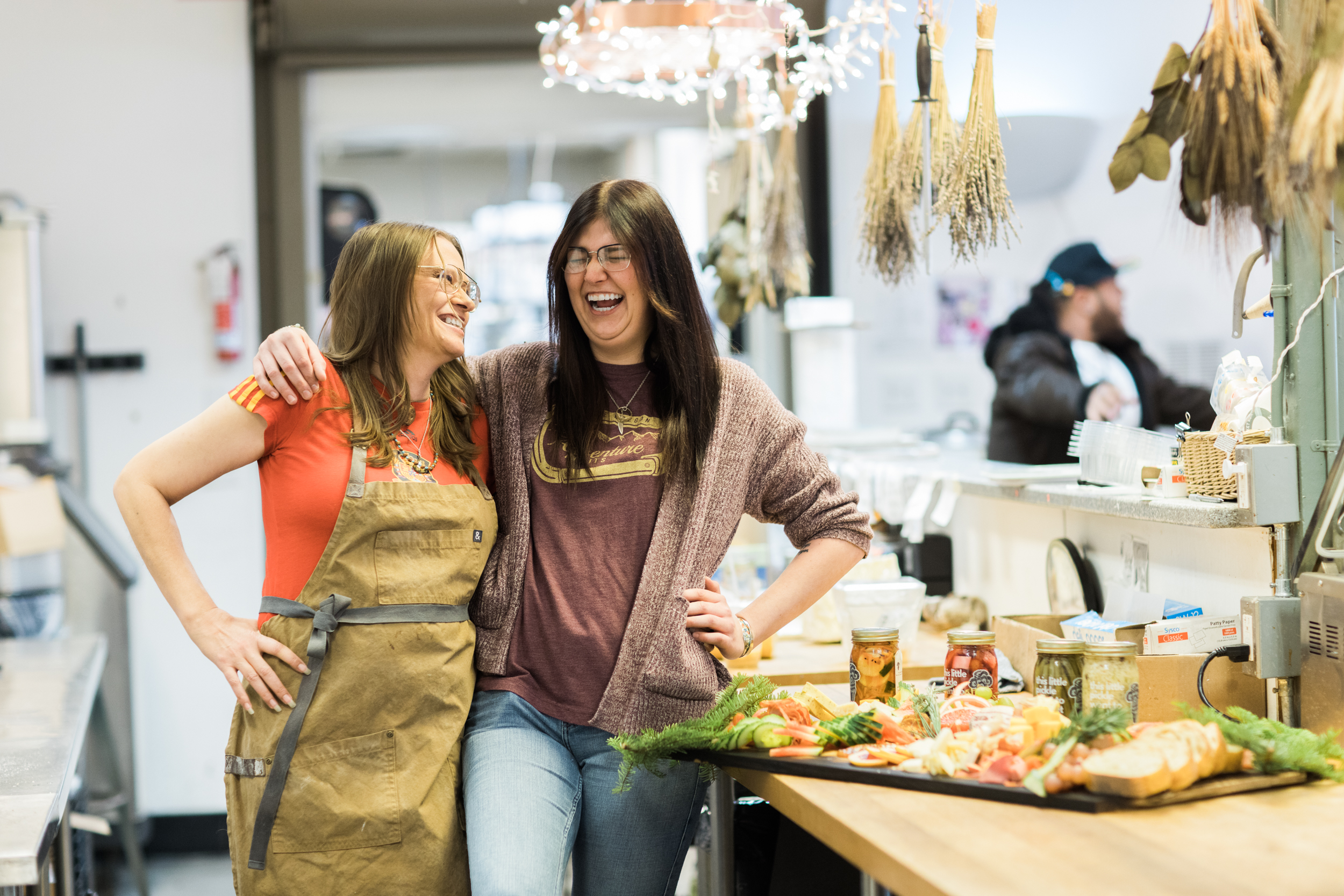 Vanessa Moon and Nichole Larkin, GM of Flora's Market Run