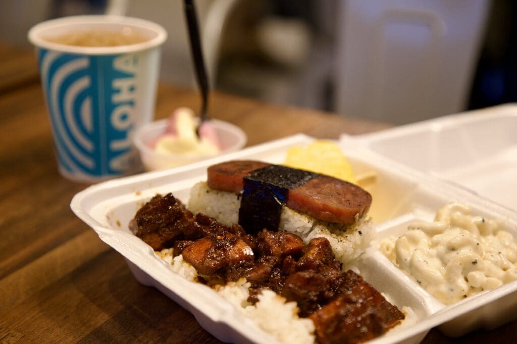 a plate of food and a cup of coffee