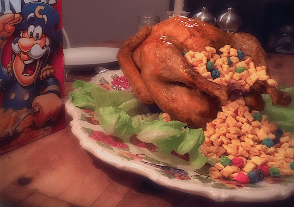 a plate of food on a table