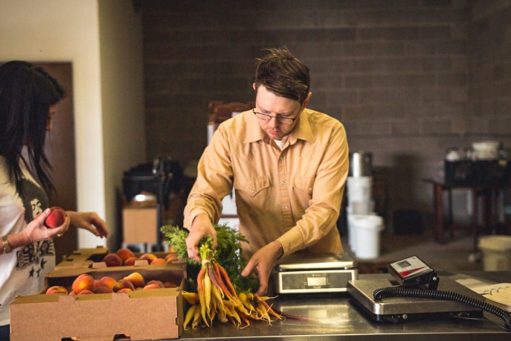 Erik Stanford at Pivot Produce (Photo by Jackie Tran)