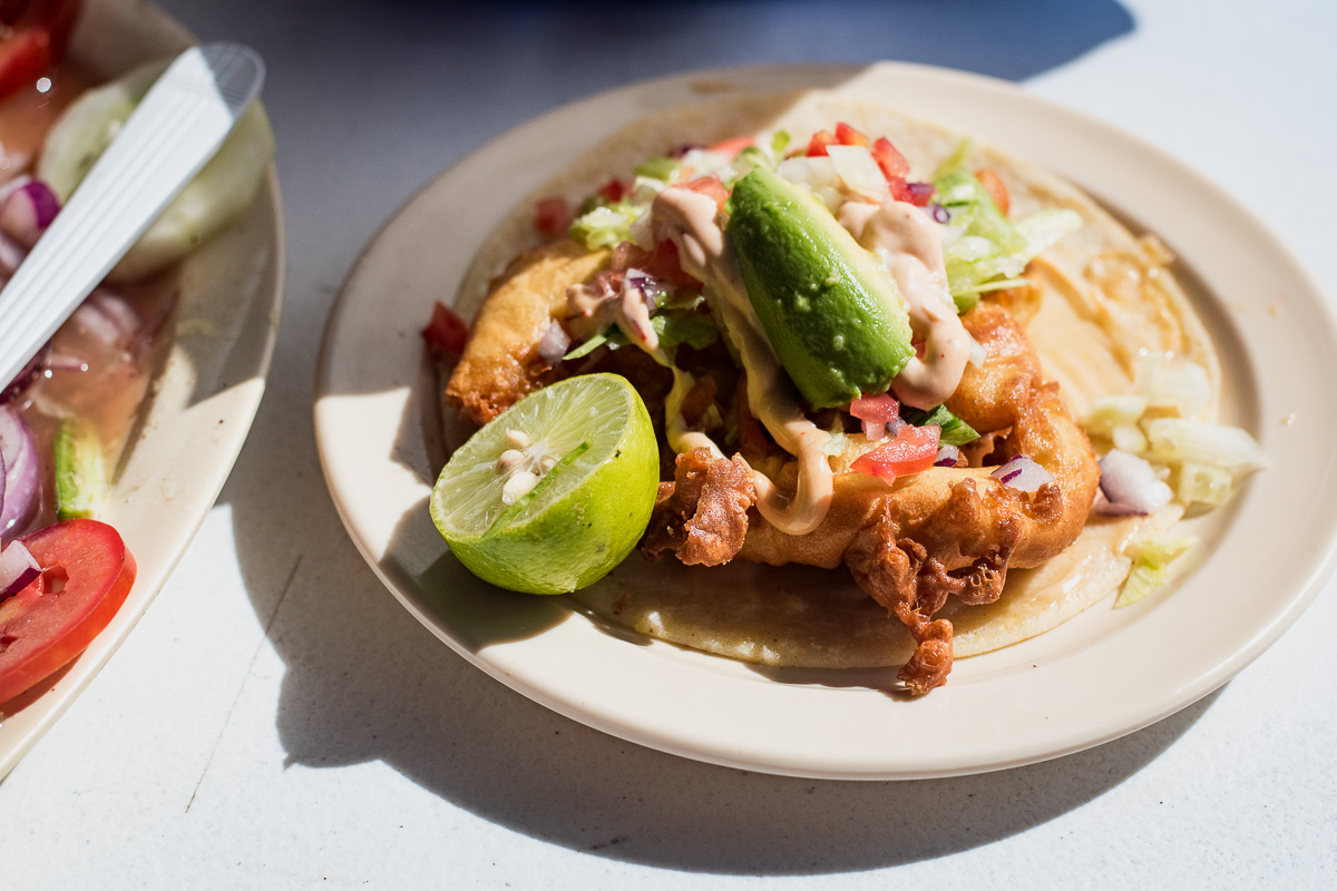 Taco Pescado Capeado at Cocteleria La Palma (Credit: Jackie Tran)