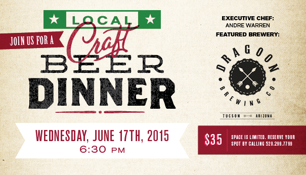 Zinburger and Dragoon Craft Beer Dinner